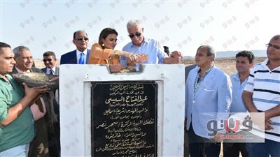 بالصور.. سحر نصر تضع حجر أساس فرع هيئة الاستثمار بشرم الشيخ