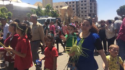 أقباط أسوان يحتفلون بـ«أحد السعف» (فيديو وصور)