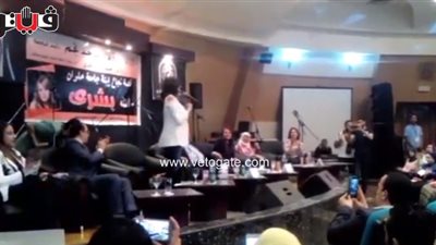 بشرى تغني «أمان أمان» في جامعة حلوان (فيديو)