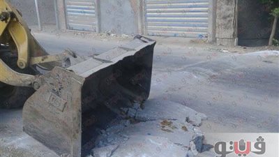 إزالة المطبات العشوائية بطريق البرج في دمياط بسبب كثرة الحوادث