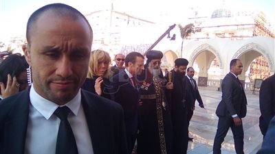 تفاصيل زيارة رئيس فرنسا للكاتدرائية المرقسية بالعباسية