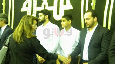 وزيرة التضامن الاجتماعي تحضر عزاء والدة إيهاب لهيطة