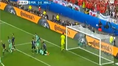 بالفيديو.. جاريث بيل يهدد مرمى البرتغال بتسديدة قوية