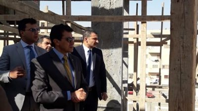 أشرف صبحي يتفقد مشروع إنشاء المدينة الرياضية بالأسمرات