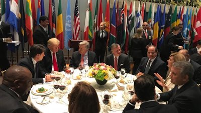 قائمة طعام مائدة السيسي وترامب وملك الأردن وسكرتير عام الأمم المتحدة