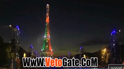 بالفيديو.. برج إيفل يتزين بألوان علم البرتغال احتفالا بالصعود للنهائي