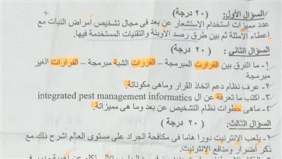 سنحقق فى الواقعة.. جامعة المنوفية ترد على تداول امتحان به أخطاء لغوية
