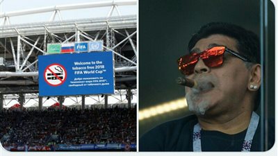 مارادونا يكسر قوانين الـ«فيفا» في مباراة الأرجنتين وأيسلندا