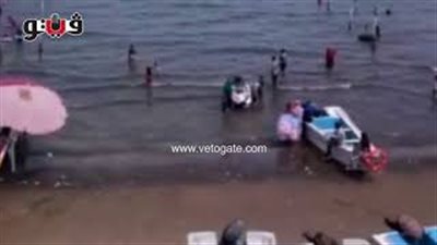 زيادة الإقبال على شواطئ رأس البر في اليوم الثاني لعيد الفطر (فيديو)