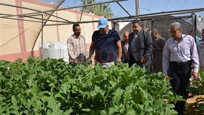 محافظ الوادى الجديد يدعم المدرسة الزراعية بالخارجة بـ5 صوب زراعية