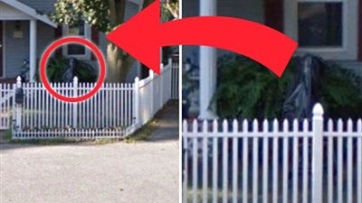 صورة لشبح أزرق يحوم حول مجموعة أشخاص