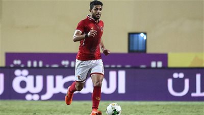 أيمن أشرف يتدرب بواقي الأنف في مران الأهلي الصباحي