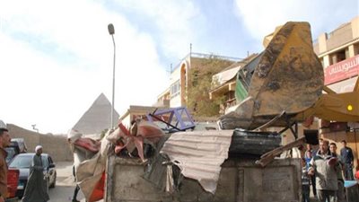 تحرير 50 محضر إشغال في حملة على المنطقة الأثرية بالهرم