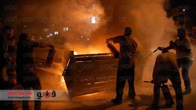 إرهابيو الإخوان يحرقون أكشاك المرور بـ