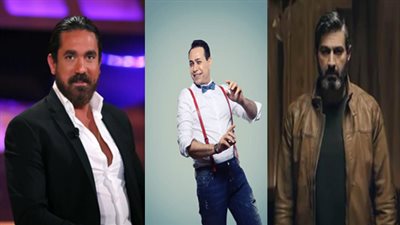 أمير كرارة وياسر جلال وحكيم في حفل جوائز الدراما التليفزيونية