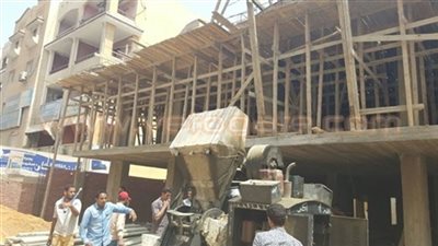 إيقاف أعمال بناء مخالف بالزاوية الحمراء خلال العيد