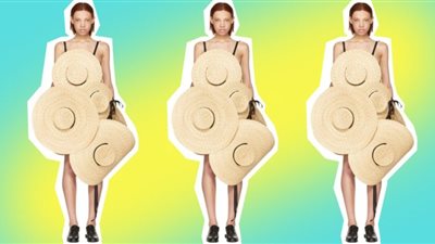 بالصور.. فستان من القبعات بسعر 53 ألف جنيه يثير حملة سخرية