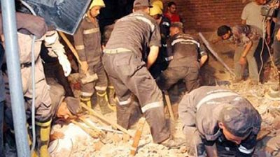 إنقاذ 3 أشخاص من تحت أنقاض عقار حدائق القبة المنهار