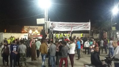أهالي بني سويف يحتشدون احتفالا بفوز السيسي (فيديو)