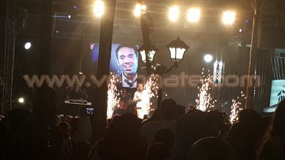 بالصور.. رامي جمال يشعل حفله الغنائي باستاد المنصورة