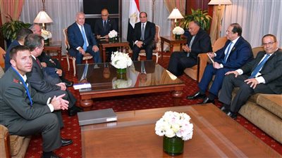 السيسي يلتقي رئيس الوزراء الإسرائيلى بمقر إقامته في نيويورك