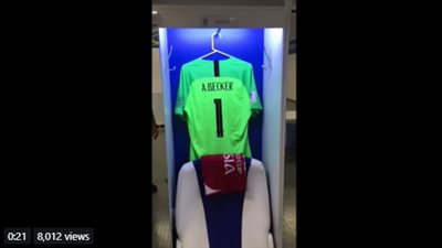 غرفة خلع ملابس منتخب البرازيل قبل مواجهة سويسرا (فيديو)