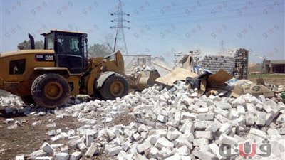 بالصور.. إزالة 22 حالة تعد على الأراضي الزراعية بقها وطوخ