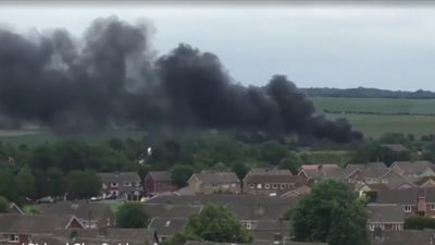انفجار كبير جنوب شرق بريطانيا (فيديو)