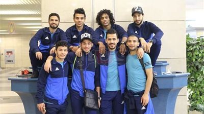 وصول بعثة المصري لمطار القاهرة للتوجه إلى الجابون (صور)