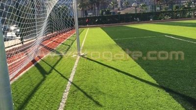 بالصور.. إنشاء 3 ملاعب نجيل صناعي جديدة بنادي سموحة