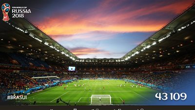 43 ألفا عدد الحضور الجماهيري في مباراة البرازيل وسويسرا