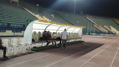 كرم كردي ودينا الرفاعي يحضران مران منتخب مصر في الكلية الحربية