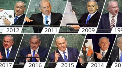 «نفاق وأكاذيب».. موجز خطابات نتنياهو بالأمم المتحدة (فيديو وصور)