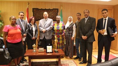 محافظ الفيوم يستقبل وفد مفوضية الاتحاد الأفريقي