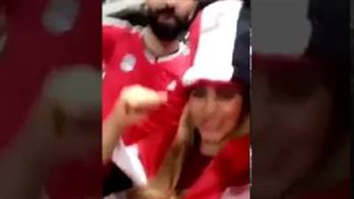 بالفيديو.. رنا سماحة تطلق زغرودة من المدرجات احتفالا بفوز مصر