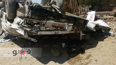 رفع آثار حادث مزلقان أبنود في قنا