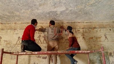 الصور الأولى للاكتشاف الأثري الجديد في بني حسن بالمنيا