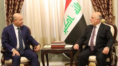 العبادي يناقش أوضاع العراق السياسية مع برهم صالح