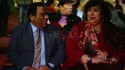 وزيرة الثقافة ونجوم الفن بحفل افتتاح مسرحية «سيرة الحب» (صور)