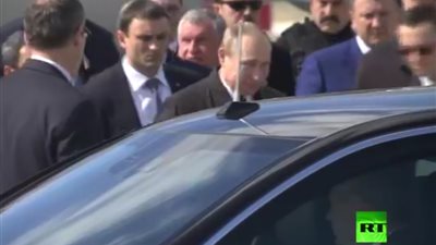 بوتين يصل أنقرة للقاء أردوغان وروحاني (فيديو)