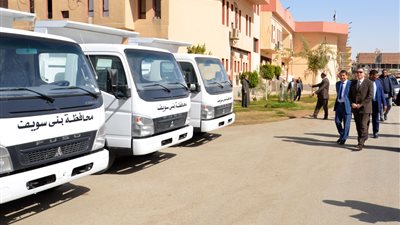 معدات بـ 38 مليون جنيه لرفع كفاءة منظومة النظافة في بني سويف