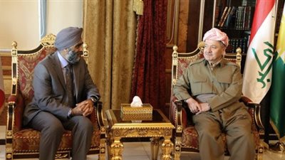 وزير الدفاع الكندي يزور إقليم كوردستان للقاء بارزاني