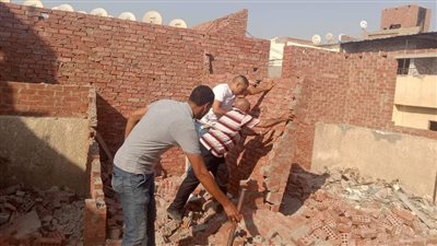 إزالة أعمال بناء مخالف في كعابيش بالهرم | صور