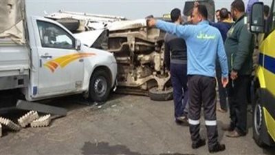 مصرع شخص وإصابة اثنين في انقلاب سيارة بالوادي الجديد