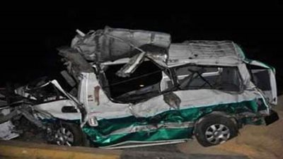 إصابة 9 أشخاص في انقلاب ميكروباص في العريش