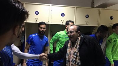 عادل فتحي يؤازر المقاولون قبل مواجهة الأسيوطي