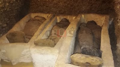 مومياوات وآبار دفن في الكشف الأثري بـ«تونا الجبل» (صور)