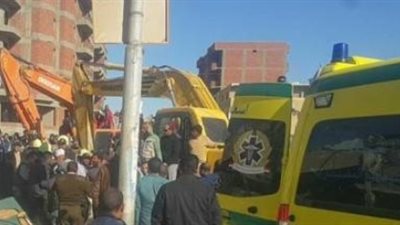 مصرع شخص وإصابة آخرين في انهيار جزئي لعقار سكني بحلوان