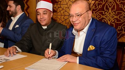 نجوم الفن يحتفلون بعقد قران ابنة صلاح عبد الله بمسجد الشرطة