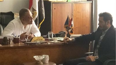 مصطفى شعبان في كواليس أول يوم تصوير «أبو جبل» بقسم شرطة